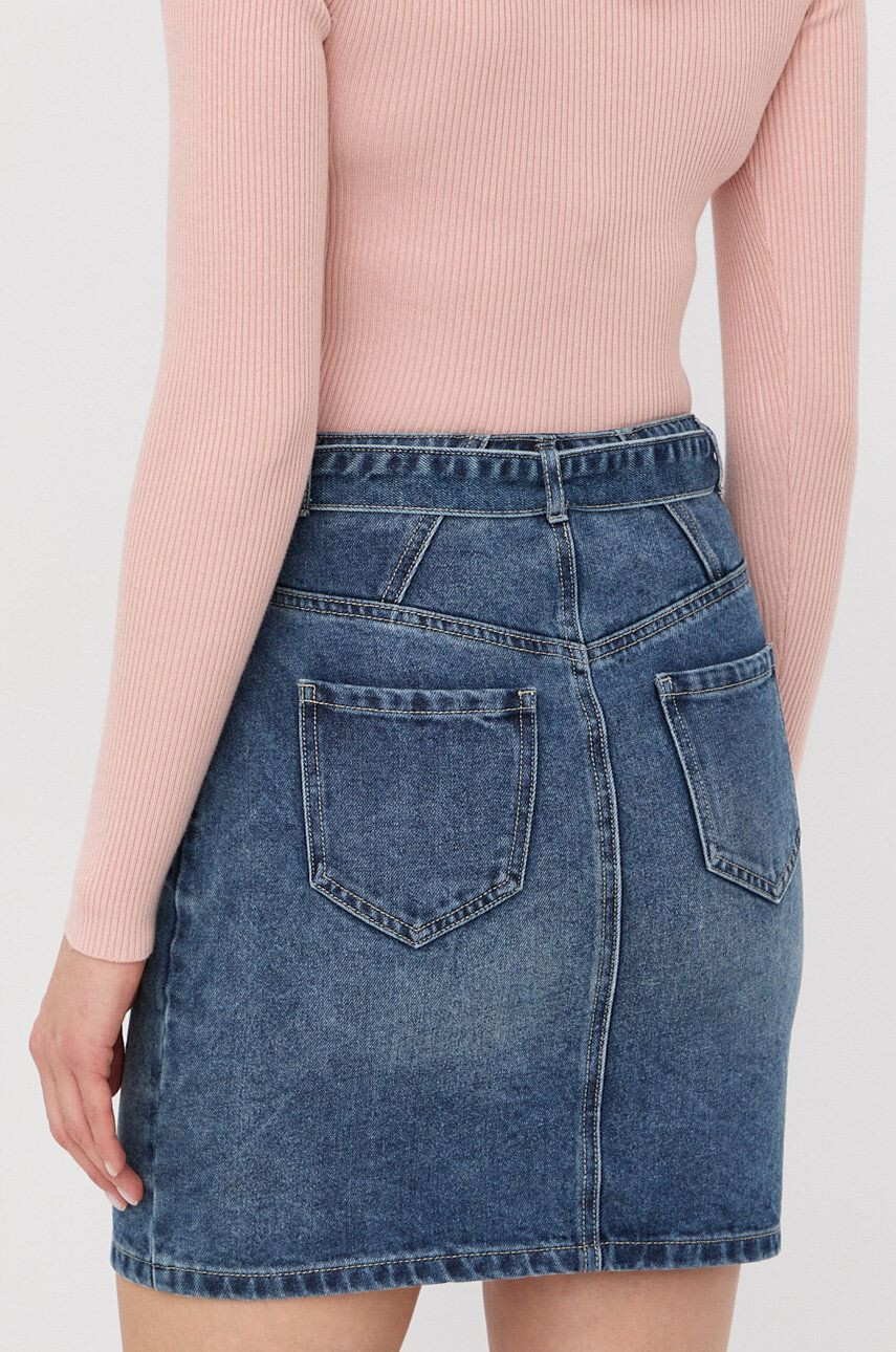 Morgan fusta jeans mini drept - Pled.ro