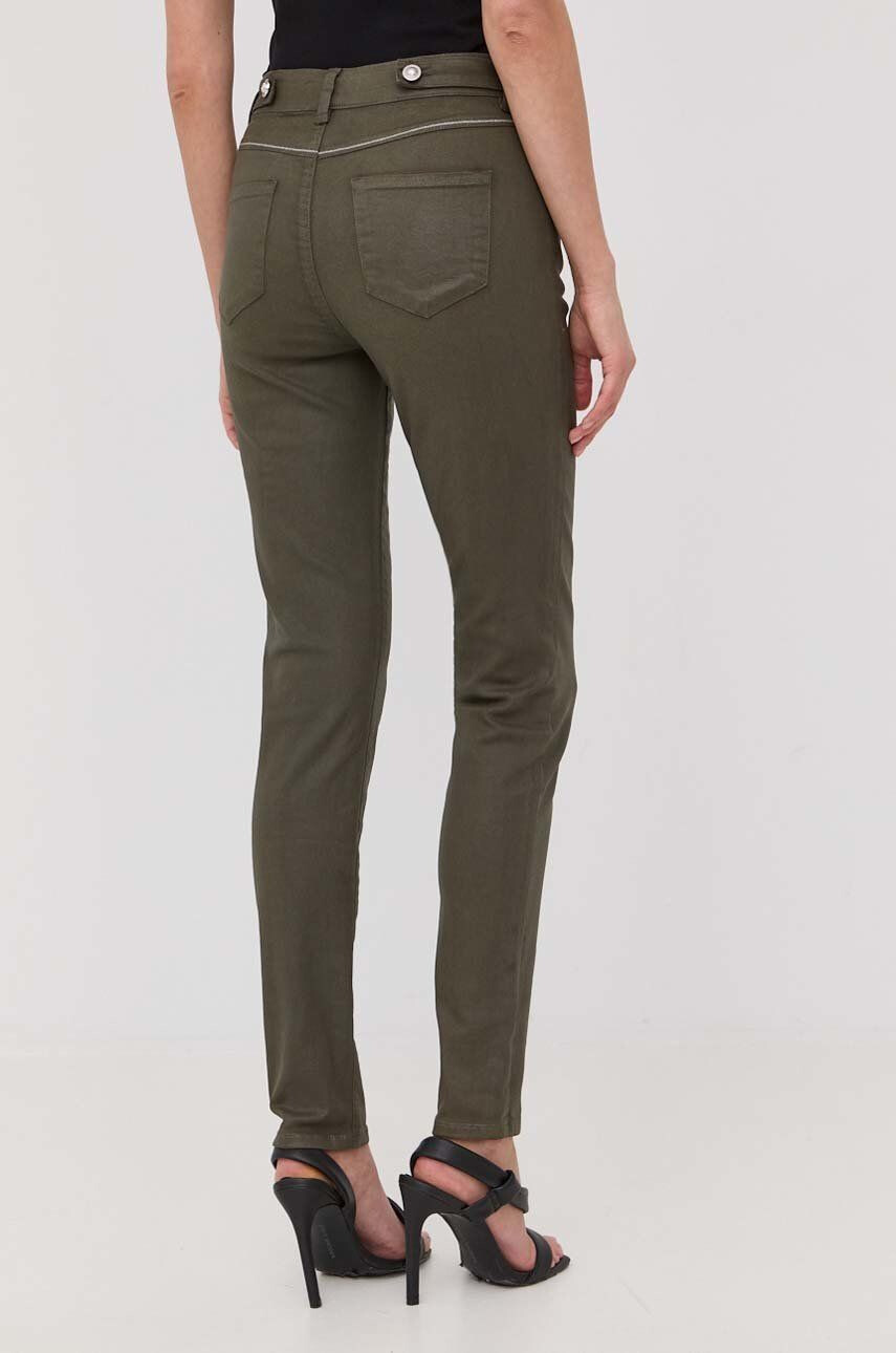 Morgan pantaloni femei culoarea verde mulata medium waist - Pled.ro