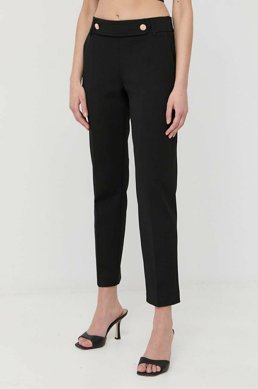 Morgan pantaloni femei culoarea negru drept medium waist - Pled.ro