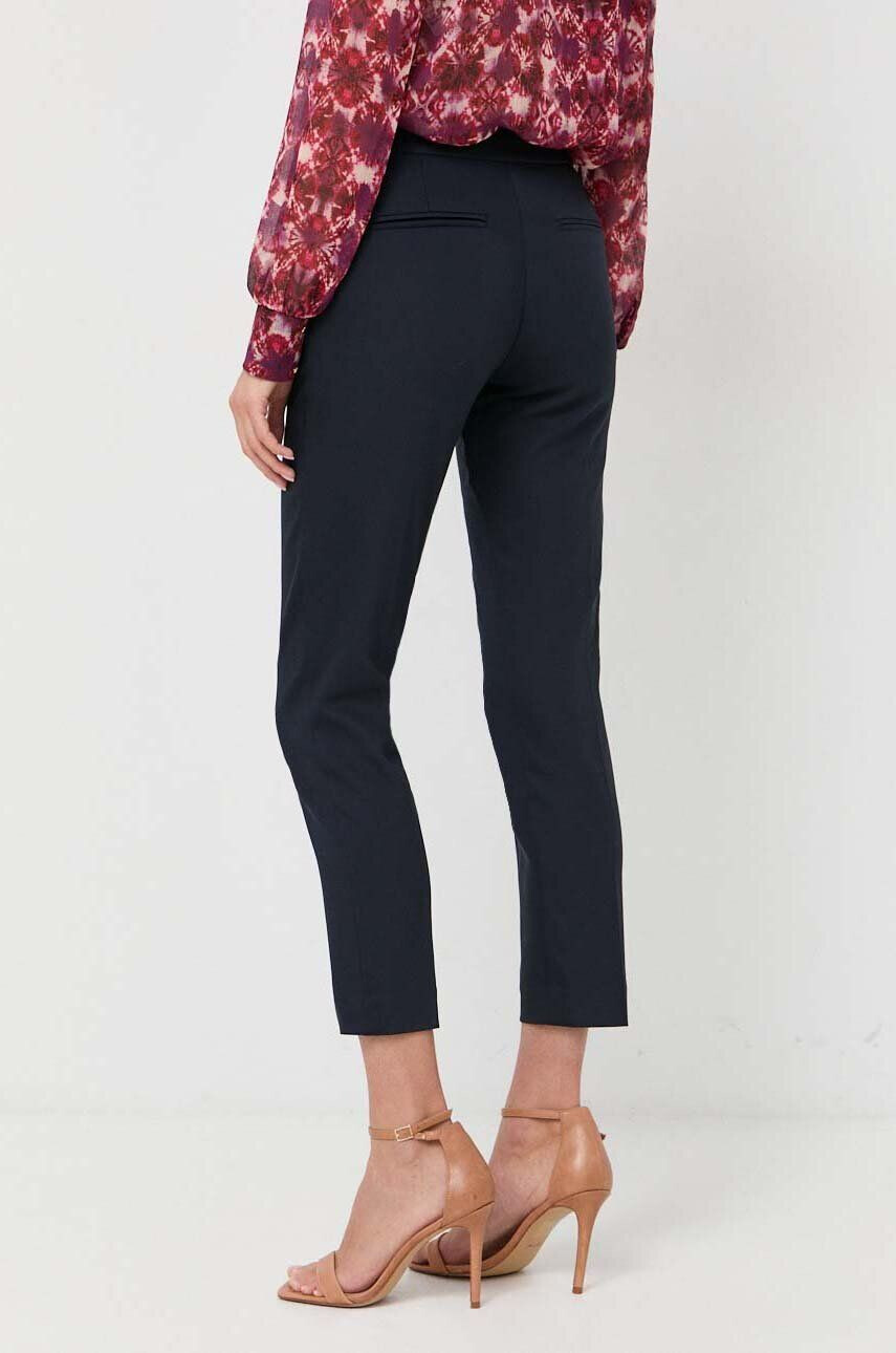 Morgan pantaloni femei culoarea albastru marin mulata medium waist - Pled.ro