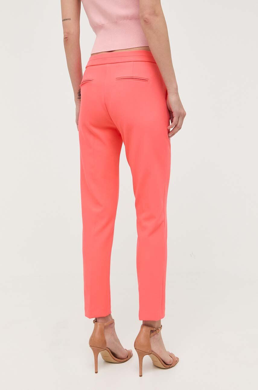 Morgan pantaloni femei culoarea portocaliu drept medium waist - Pled.ro