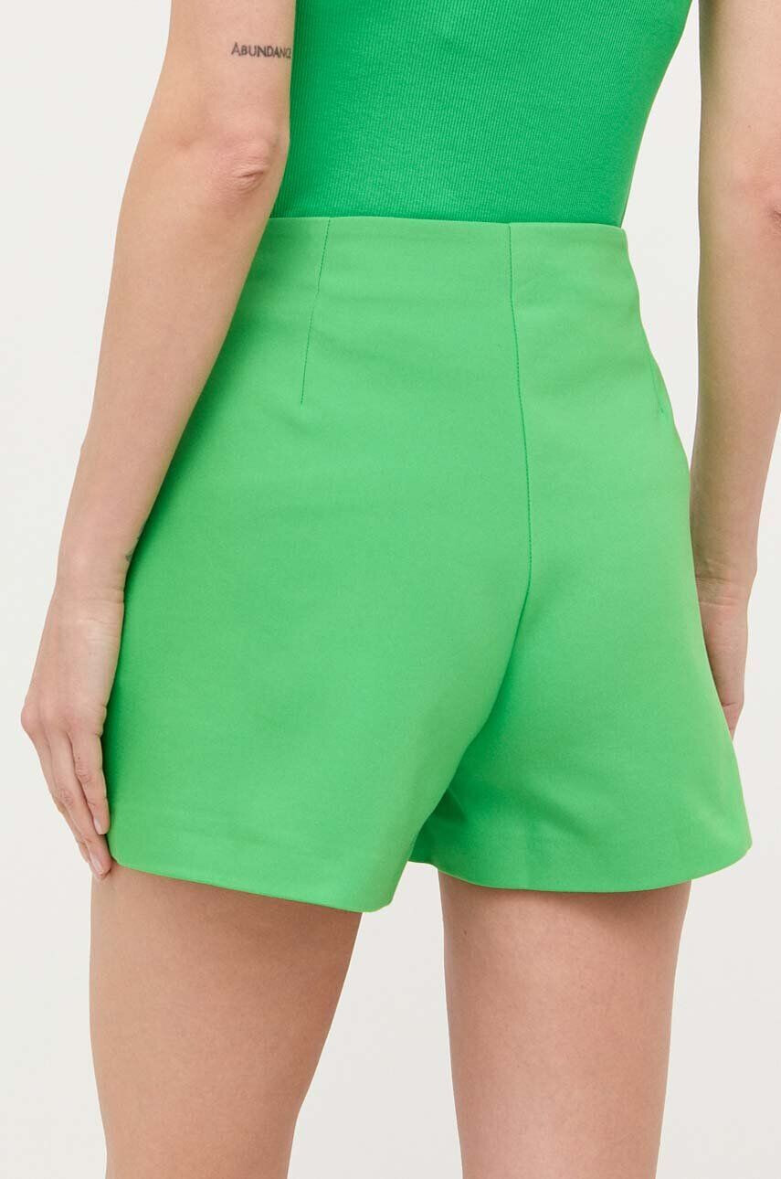 Morgan pantaloni scurti femei culoarea verde cu imprimeu high waist - Pled.ro