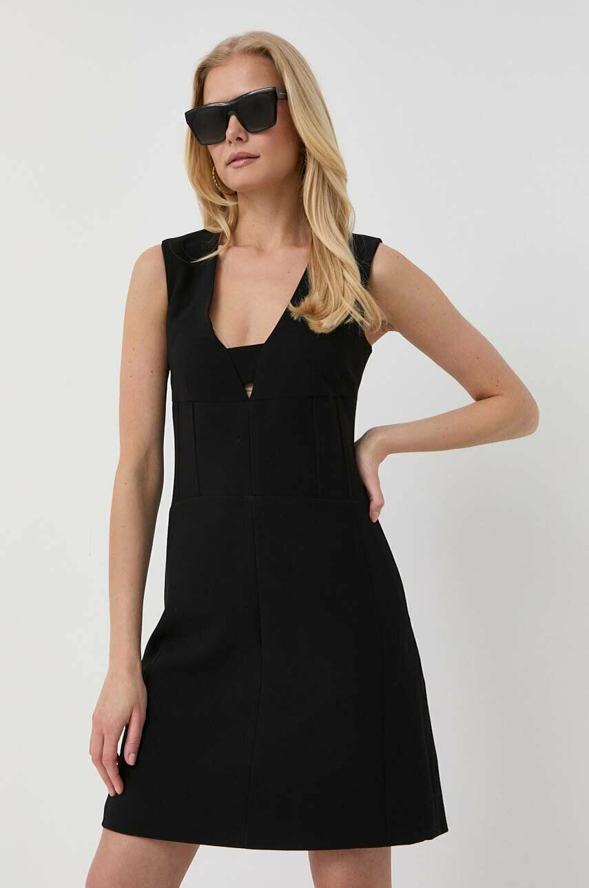 Morgan rochie culoarea negru mini mulata - Pled.ro