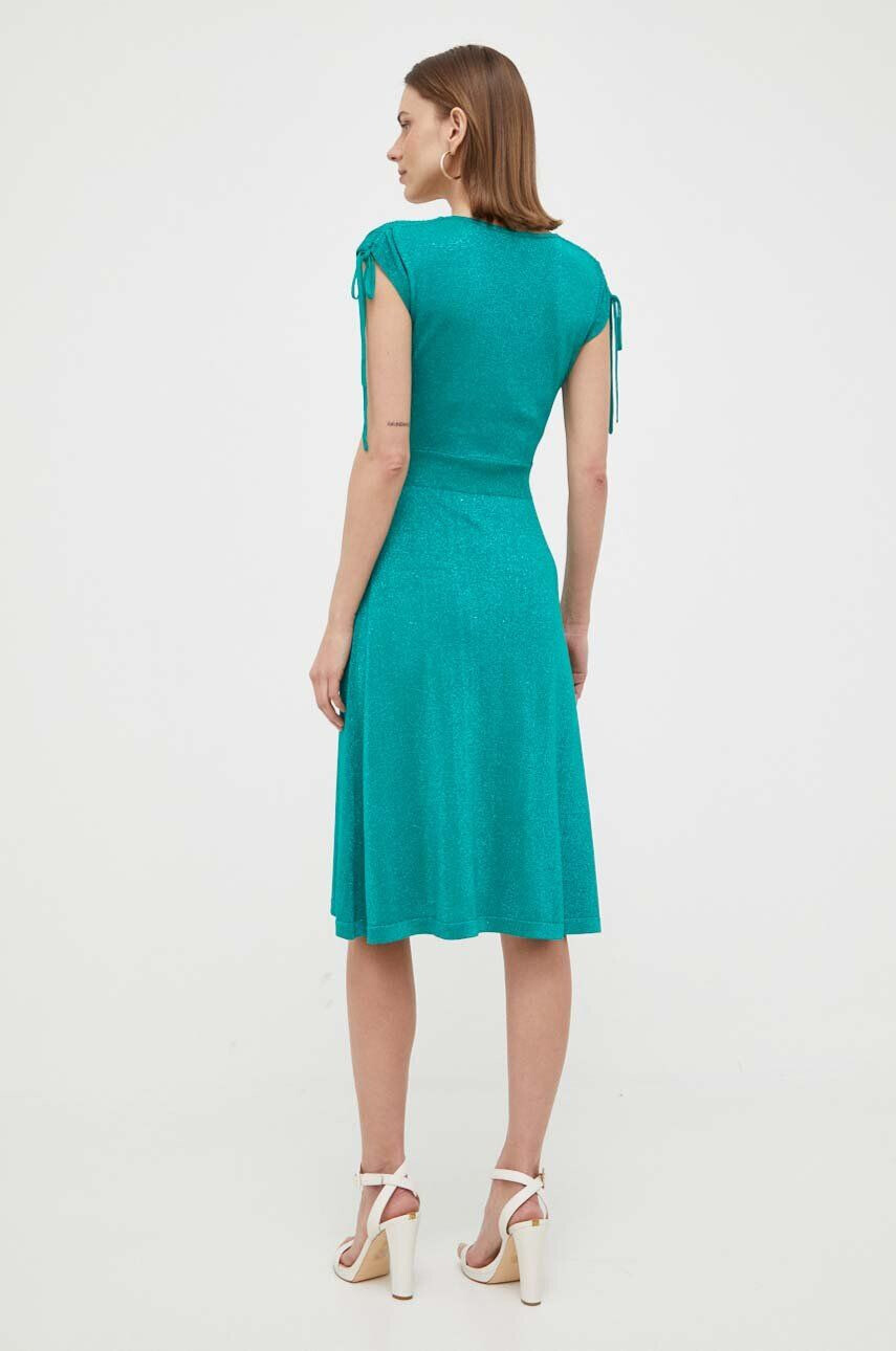 Morgan rochie culoarea verde midi evazati - Pled.ro