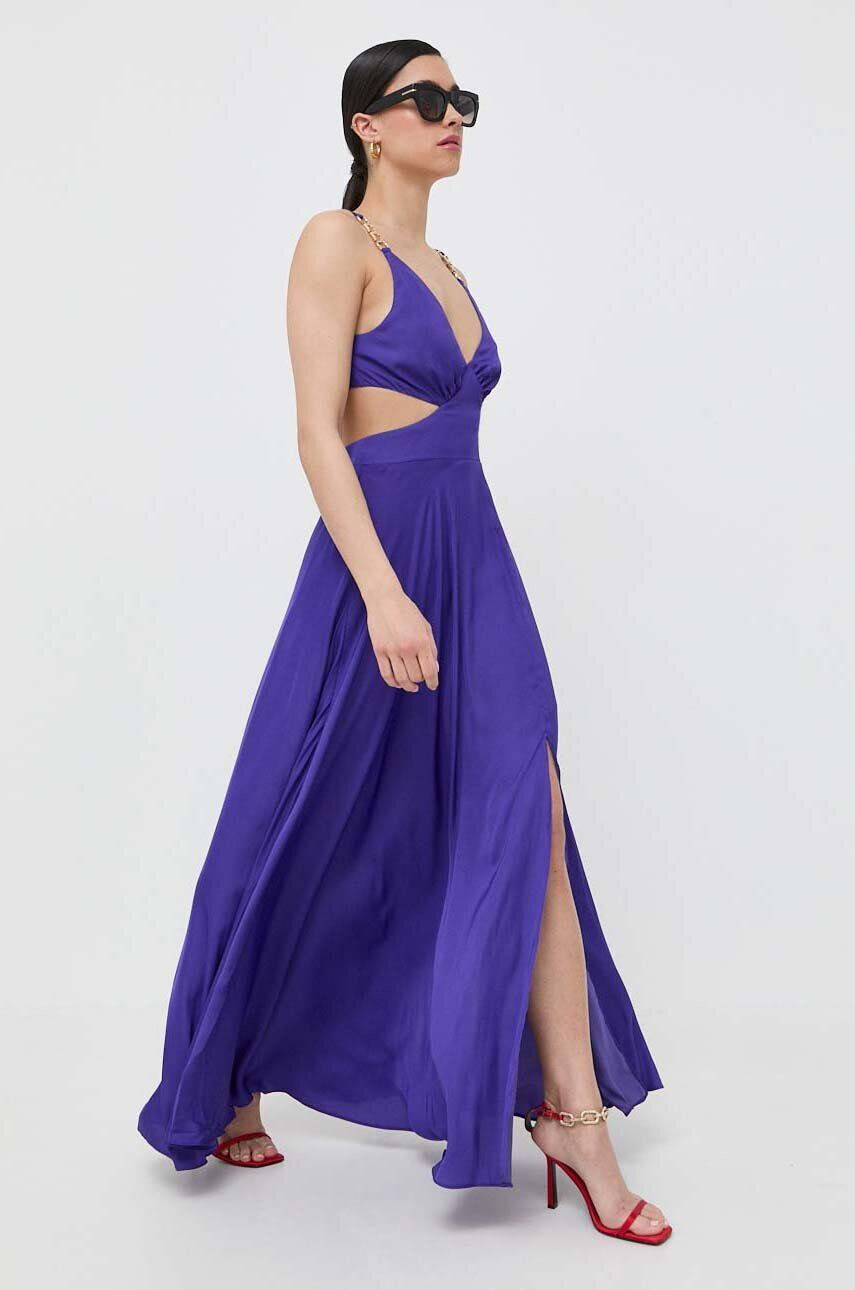 Morgan rochie culoarea violet maxi evazati - Pled.ro