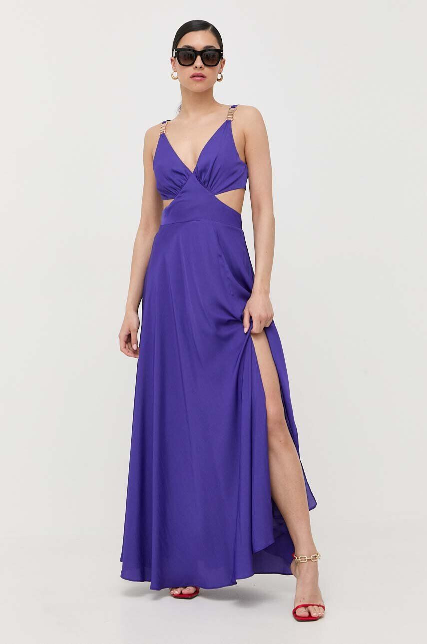 Morgan rochie culoarea violet maxi evazati - Pled.ro