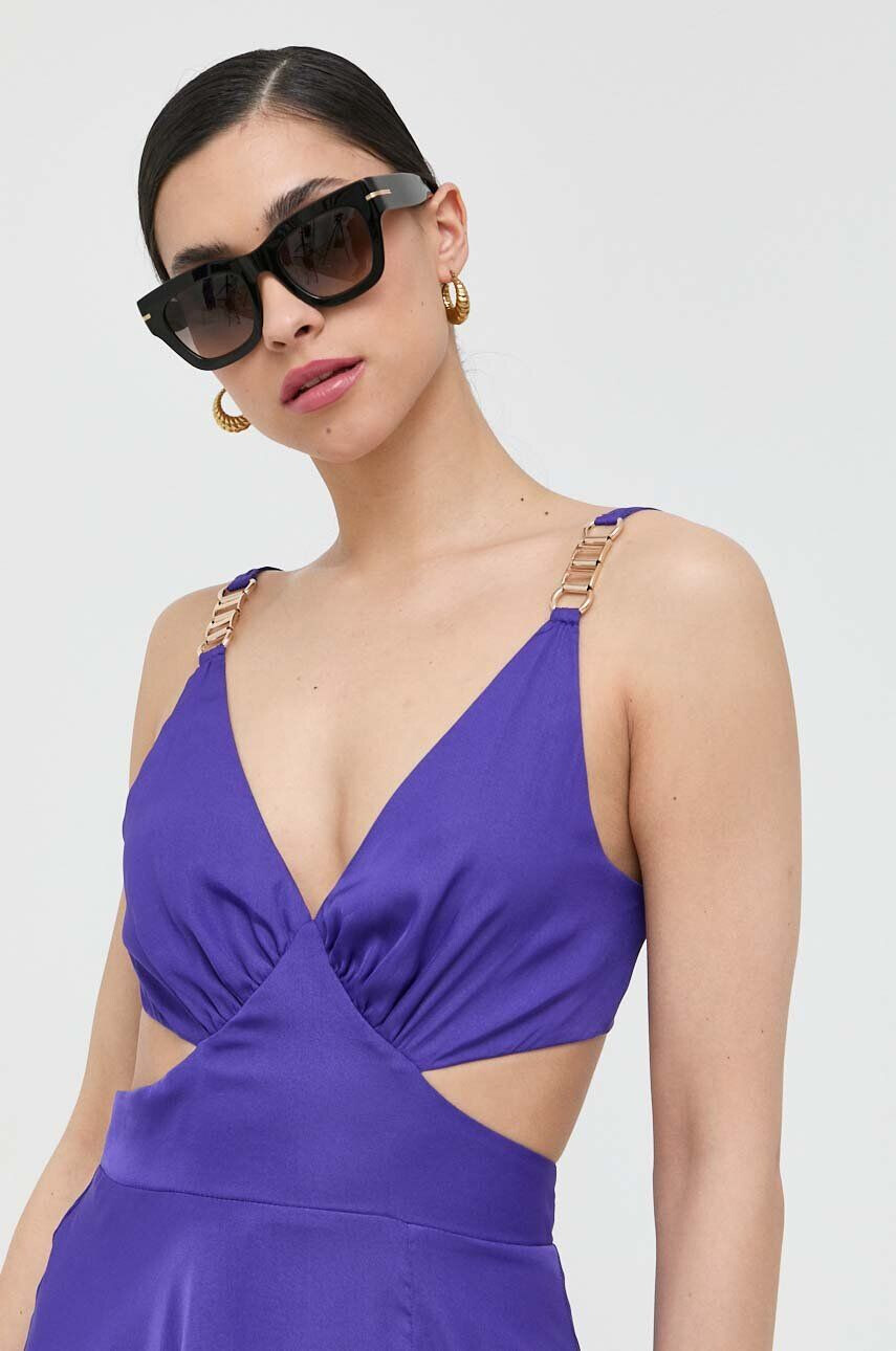 Morgan rochie culoarea violet maxi evazati - Pled.ro