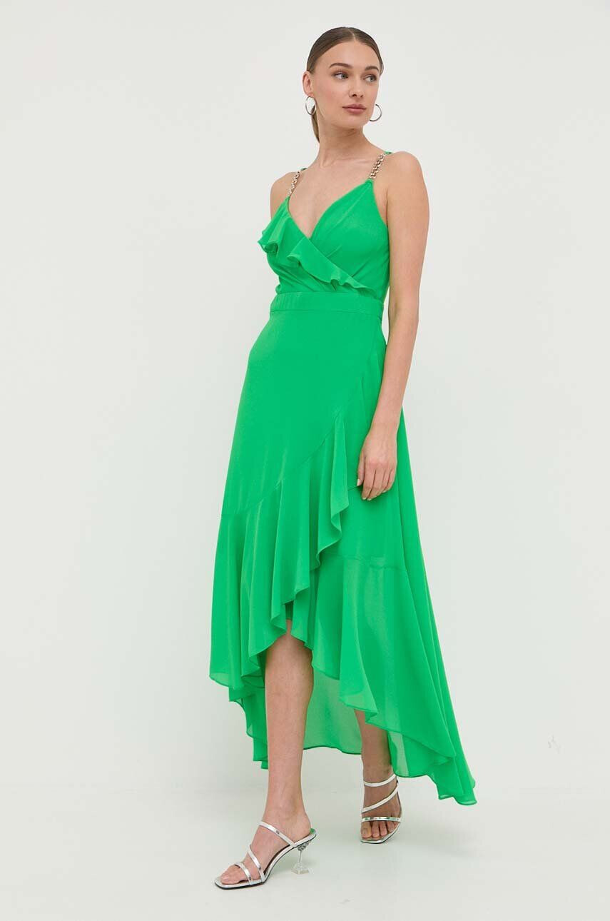 Morgan rochie culoarea verde midi evazati - Pled.ro