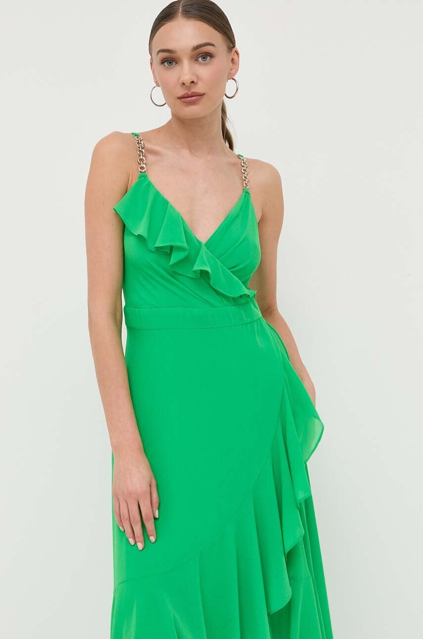 Morgan rochie culoarea verde midi evazati - Pled.ro