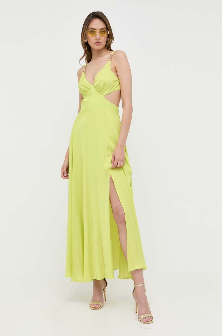 Morgan rochie culoarea verde maxi evazati - Pled.ro