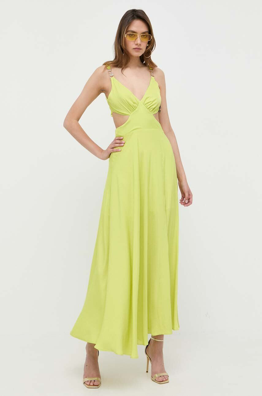 Morgan rochie culoarea verde maxi evazati - Pled.ro