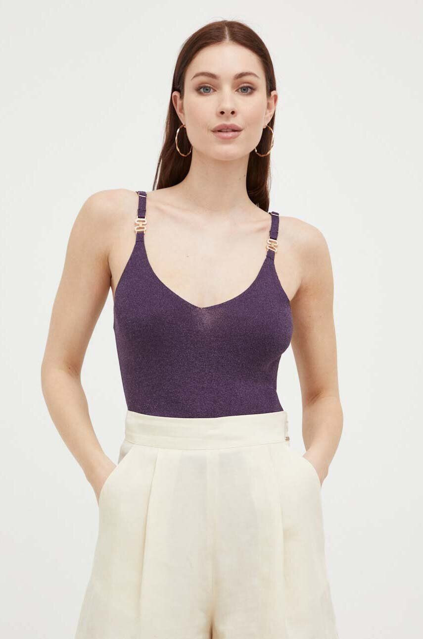 Morgan top femei culoarea violet - Pled.ro