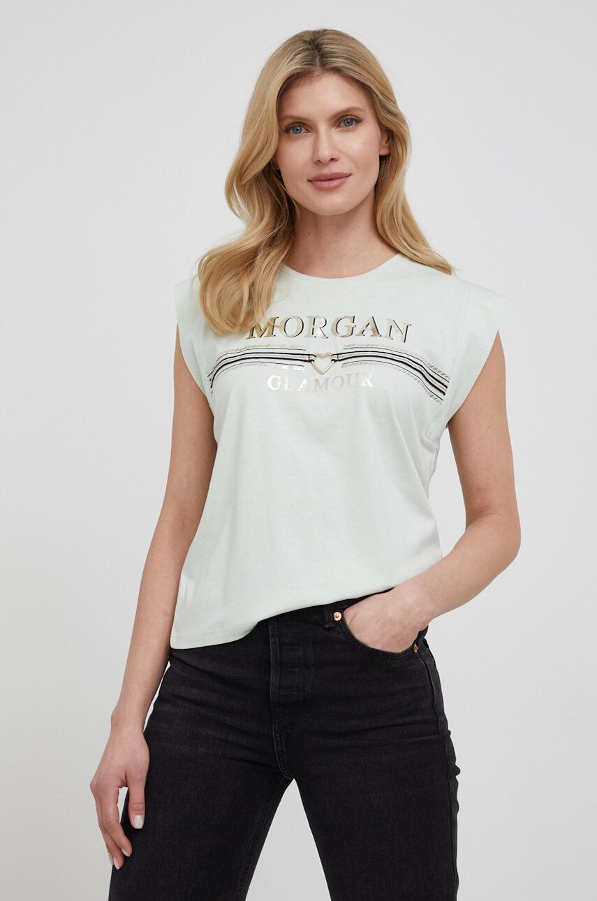 Morgan tricou femei culoarea verde - Pled.ro