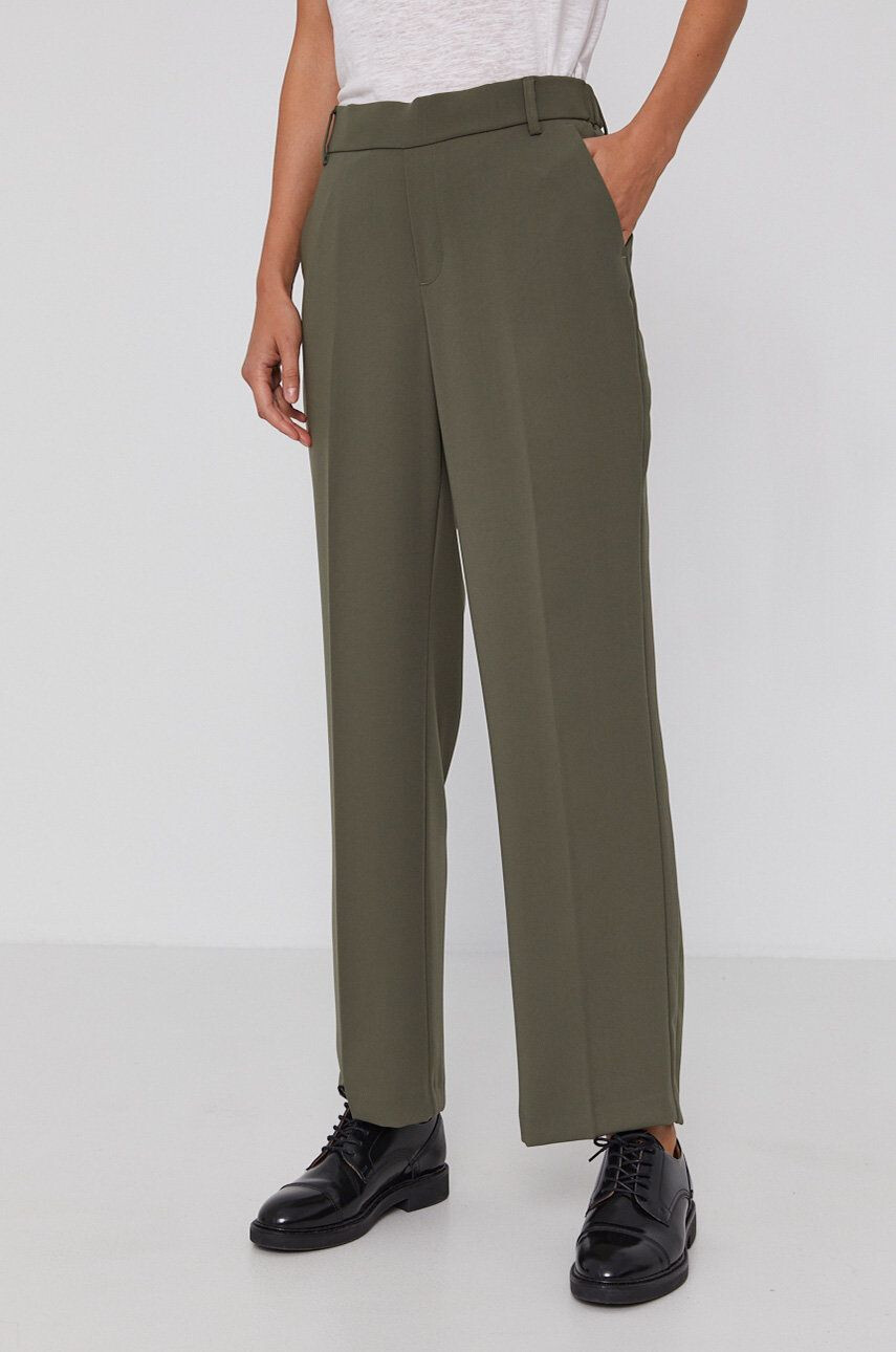 Mos Mosh Pantaloni femei culoarea verde model drept high waist - Pled.ro