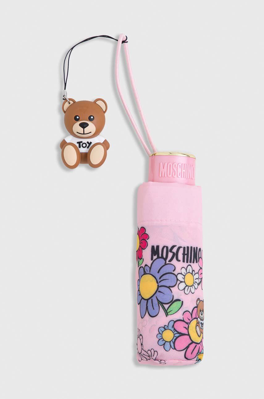 Moschino umbrela copii culoarea roz - Pled.ro