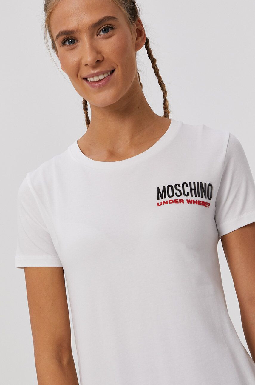 Moschino Underwear Tricou femei culoarea alb - Pled.ro