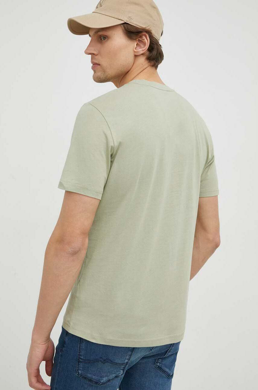 Mustang tricou din bumbac culoarea verde cu imprimeu - Pled.ro