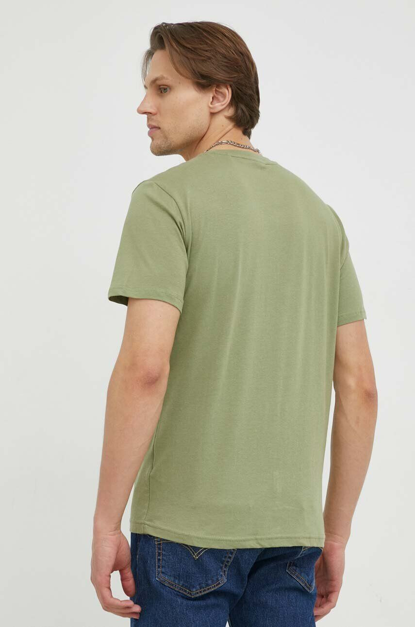 Mustang tricou din bumbac culoarea verde cu imprimeu - Pled.ro