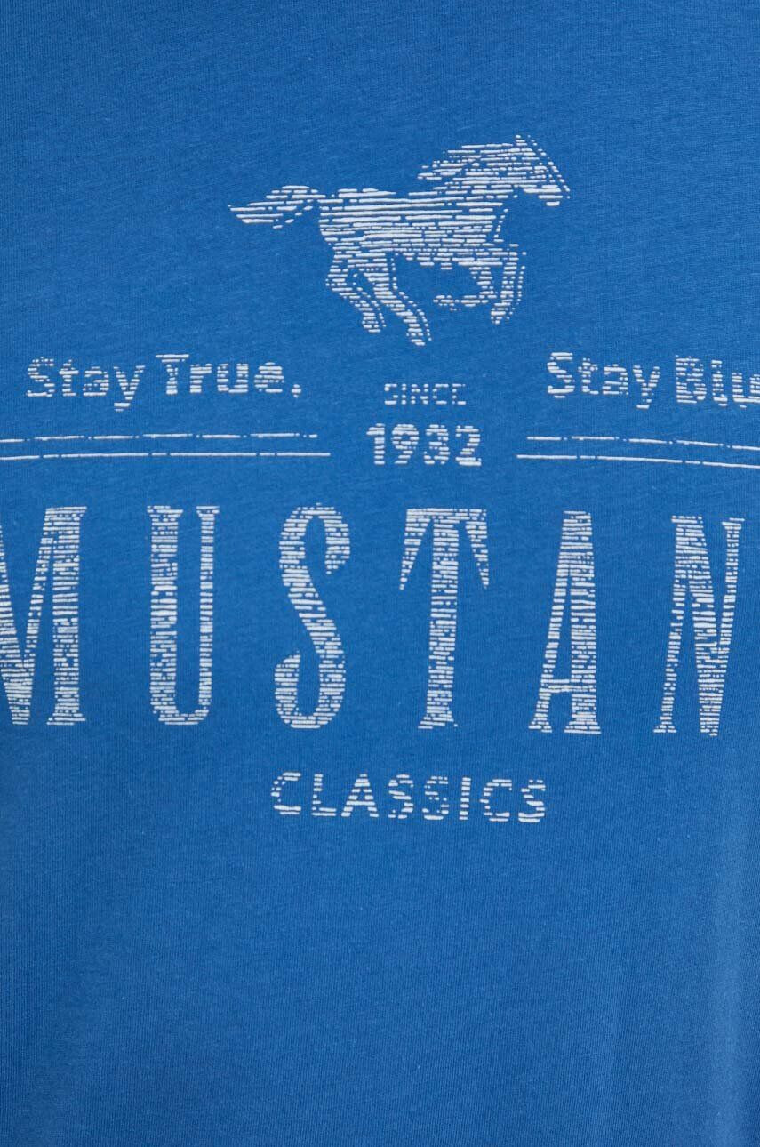 Mustang tricou din bumbac culoarea rosu cu imprimeu - Pled.ro