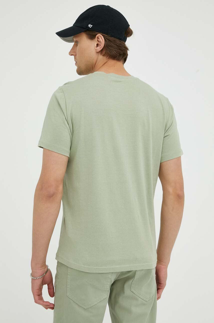 Mustang tricou din bumbac culoarea verde cu imprimeu - Pled.ro