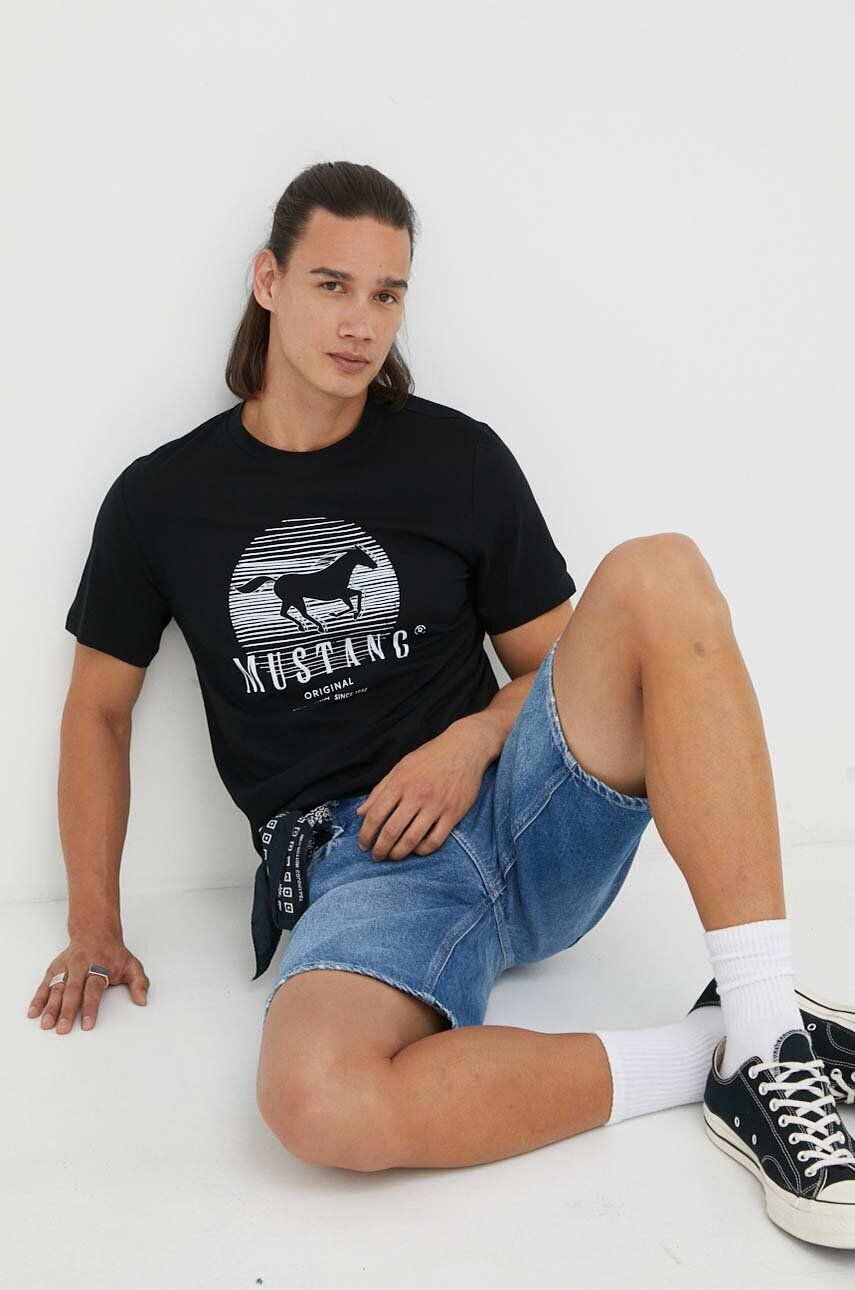 Mustang tricou din bumbac - Pled.ro