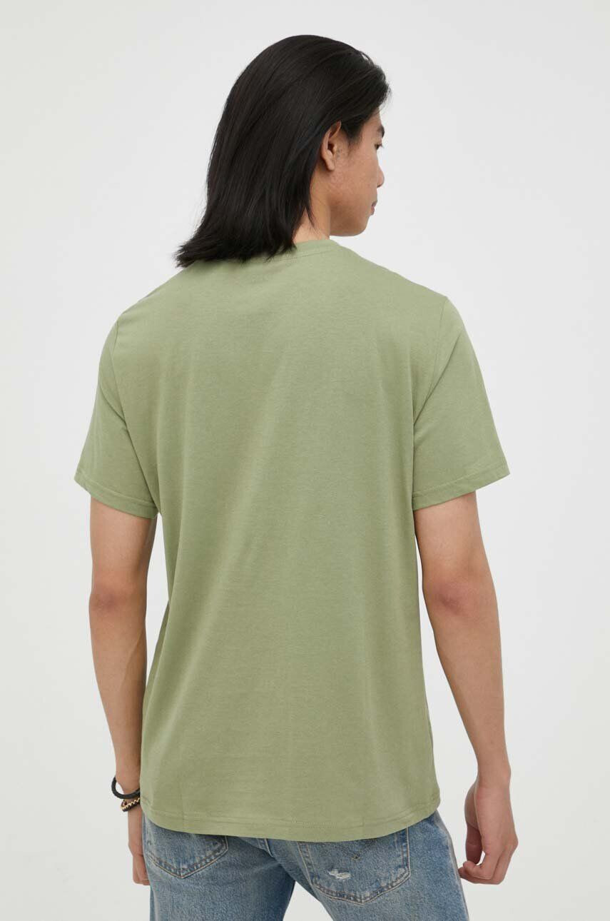 Mustang tricou din bumbac culoarea verde cu imprimeu - Pled.ro