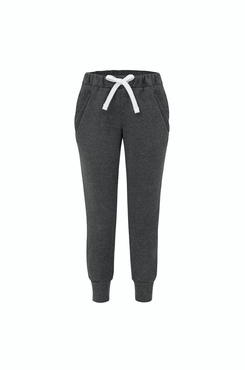 Muuv. Pantaloni Soft Touch femei culoarea gri material neted - Pled.ro