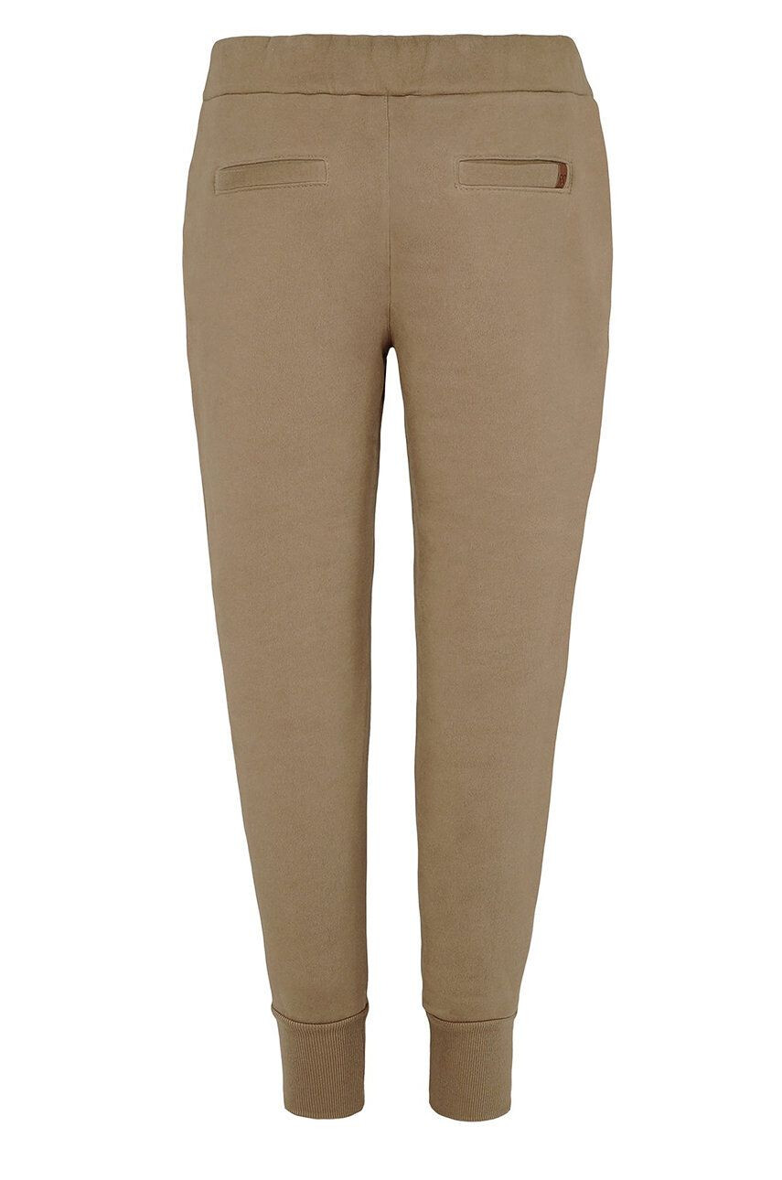 Muuv. pantaloni Spodnie Dresowe Soft Touch femei culoarea maro neted - Pled.ro