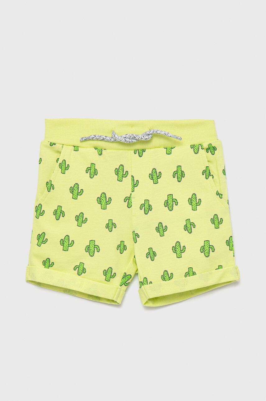 Name It pantaloni scurți din bumbac pentru copii culoarea verde - Pled.ro