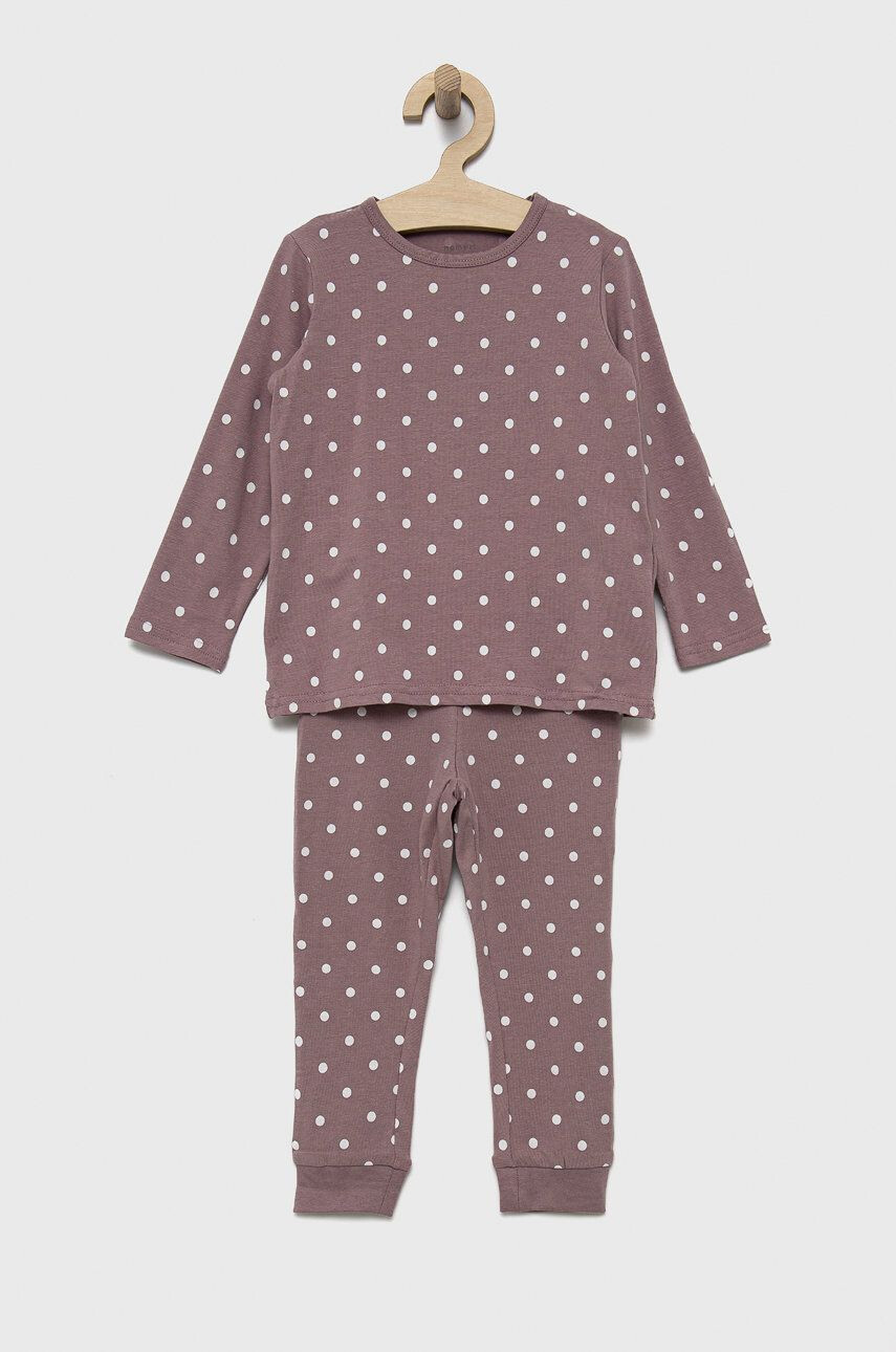 Name It pijama copii culoarea violet modelator - Pled.ro