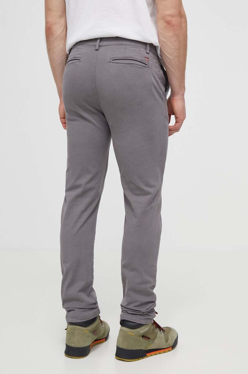 Napapijri Pantaloni bărbați culoarea gri material neted NP0A4FR6-0411 - Pled.ro