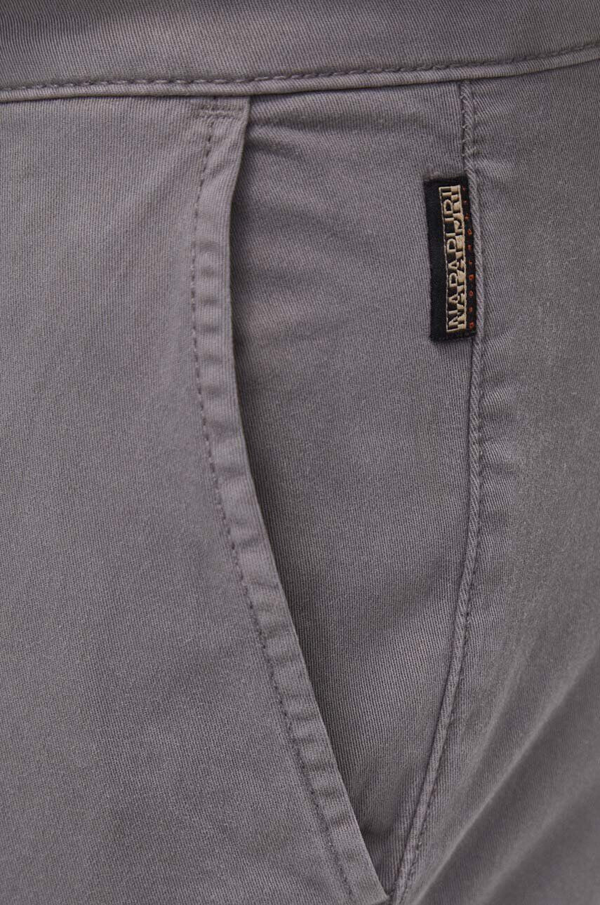 Napapijri Pantaloni bărbați culoarea gri material neted NP0A4FR6-0411 - Pled.ro