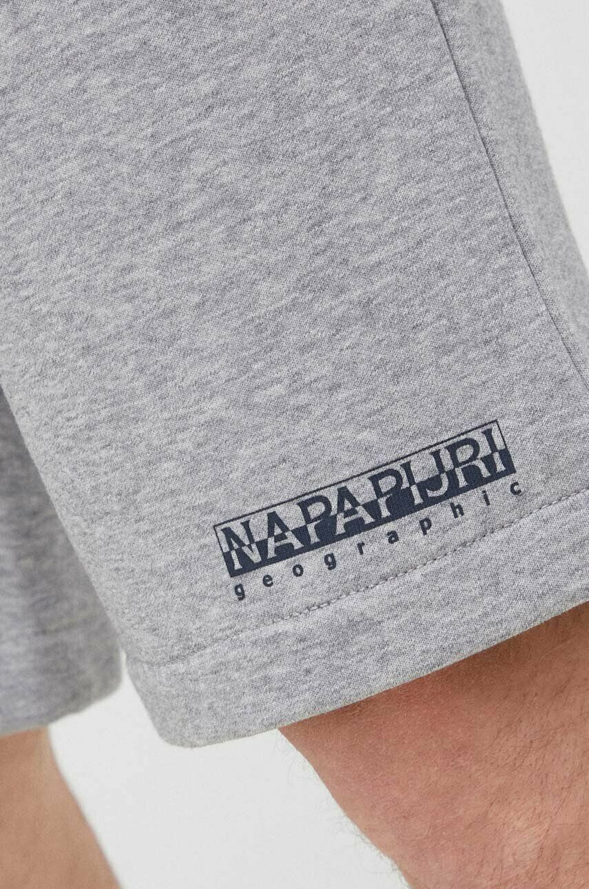 Napapijri pantaloni scurti barbati culoarea gri melanj - Pled.ro