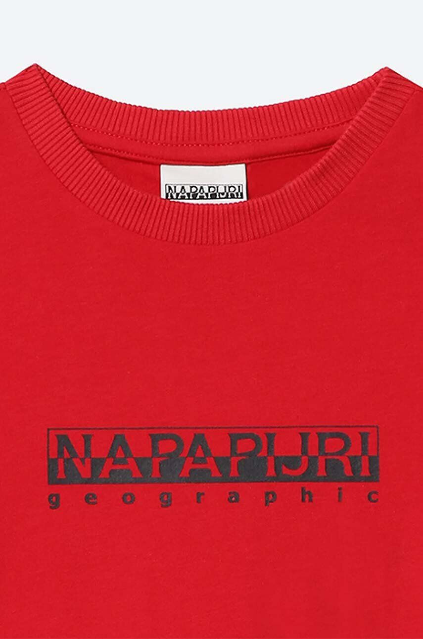 Napapijri tricou de bumbac pentru copii S-Box Ss culoarea rosu modelator - Pled.ro