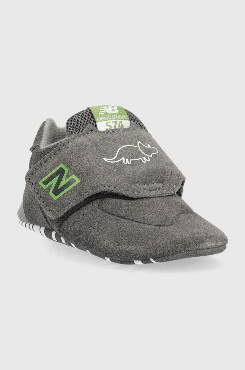 New Balance adidași pentru bebeluși 574 culoarea gri - Pled.ro