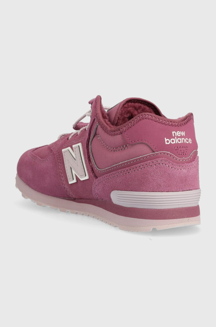 New Balance cizme de iarna pentru copii din piele intoarsa GV574HP1 culoarea violet - Pled.ro