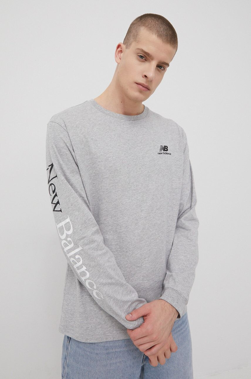 New Balance longsleeve din bumbac MT21514AG - Pled.ro