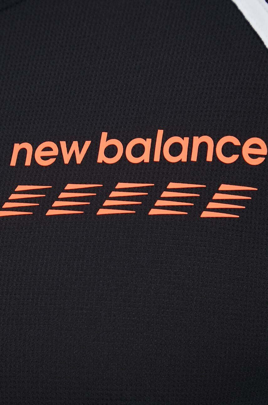 New Balance longsleeve pentru alergare Accelerate Pacer culoarea negru cu imprimeu - Pled.ro