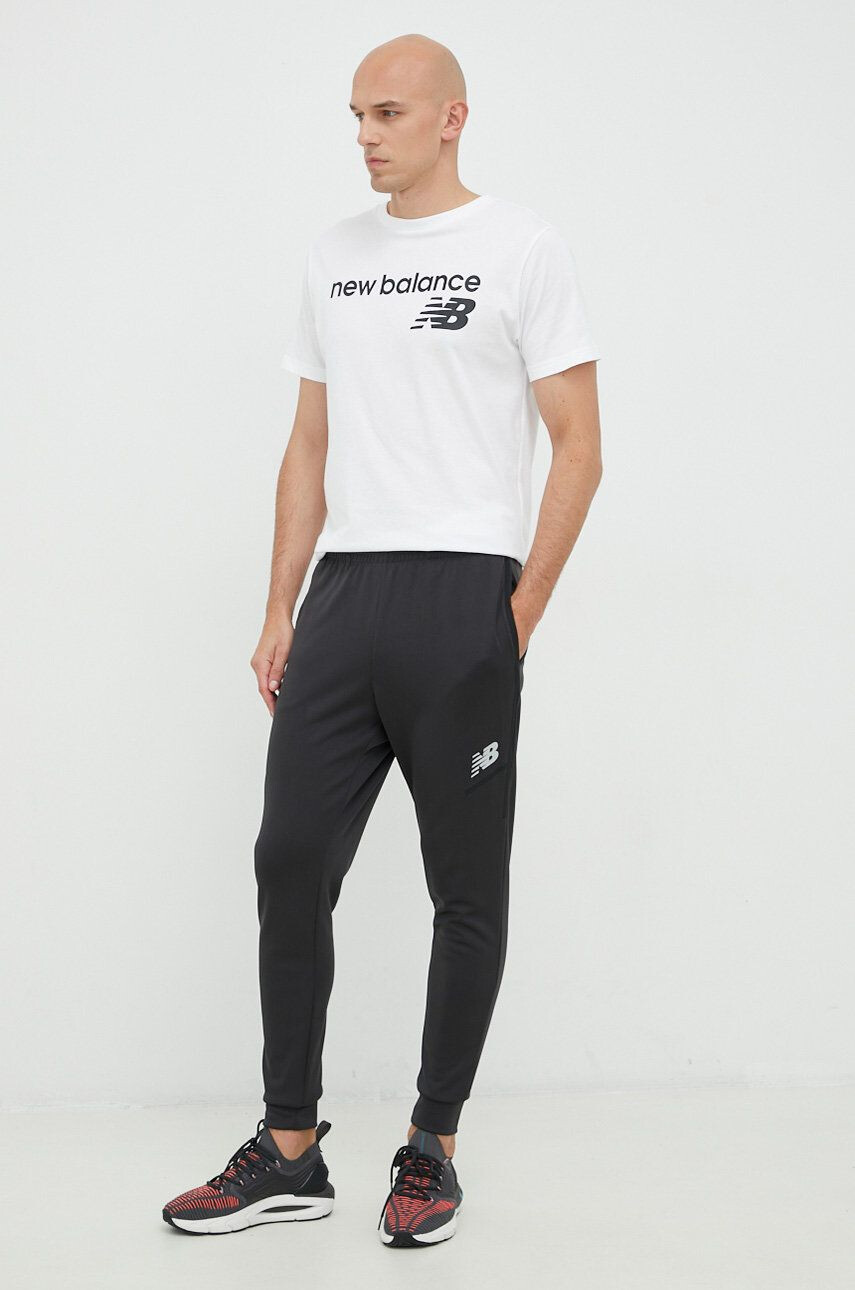 New Balance pantaloni de antrenament Tenacity barbati culoarea negru neted - Pled.ro