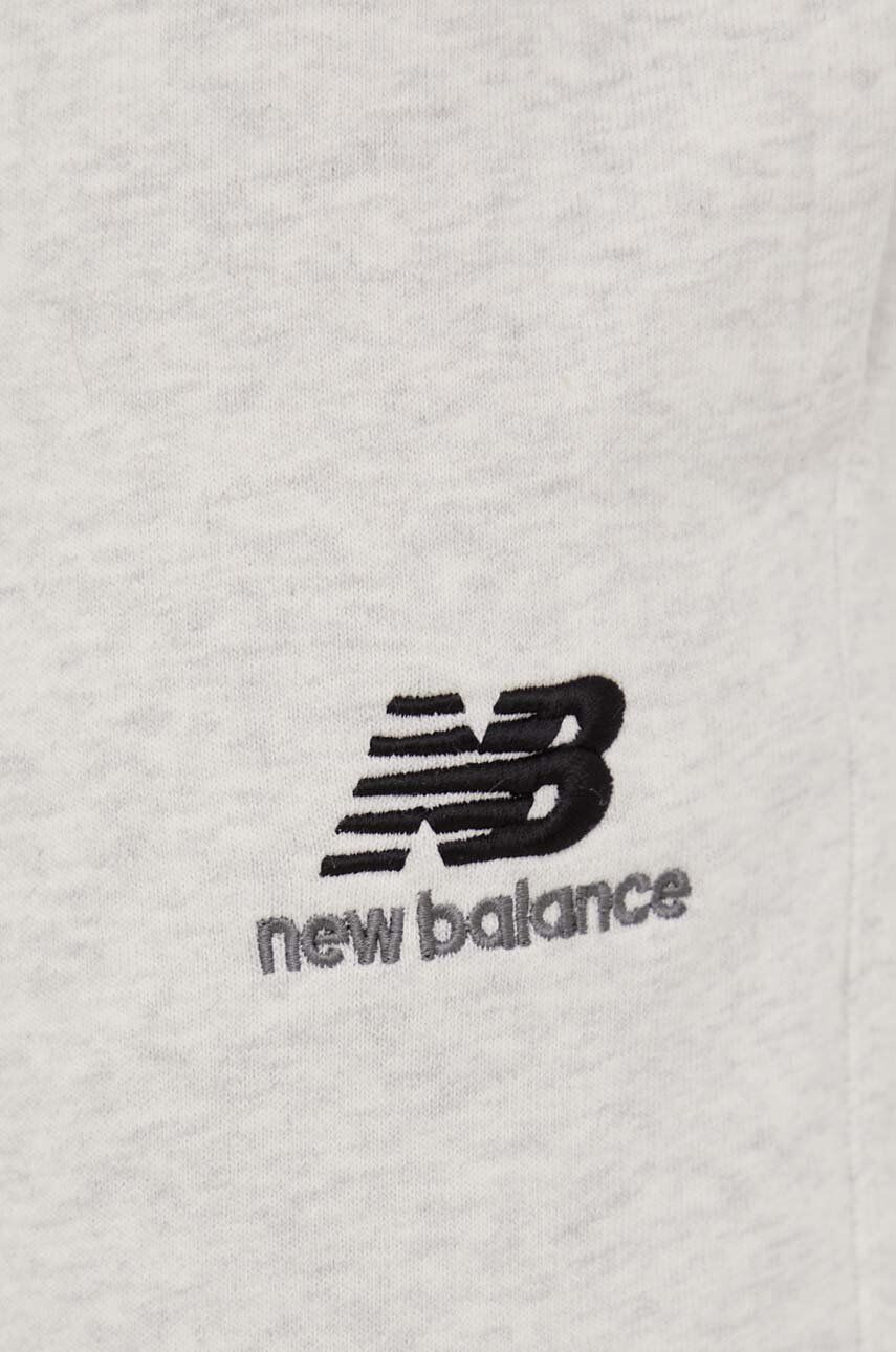 New Balance pantaloni de trening din bumbac UP21500SAH barbati culoarea gri neted UP21500SAH-SAH - Pled.ro