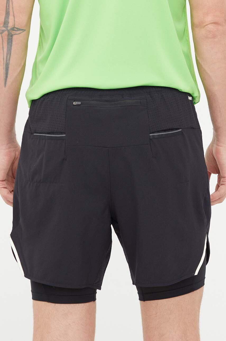 New Balance pantaloni scurți de alergare Q Speed culoarea negru - Pled.ro