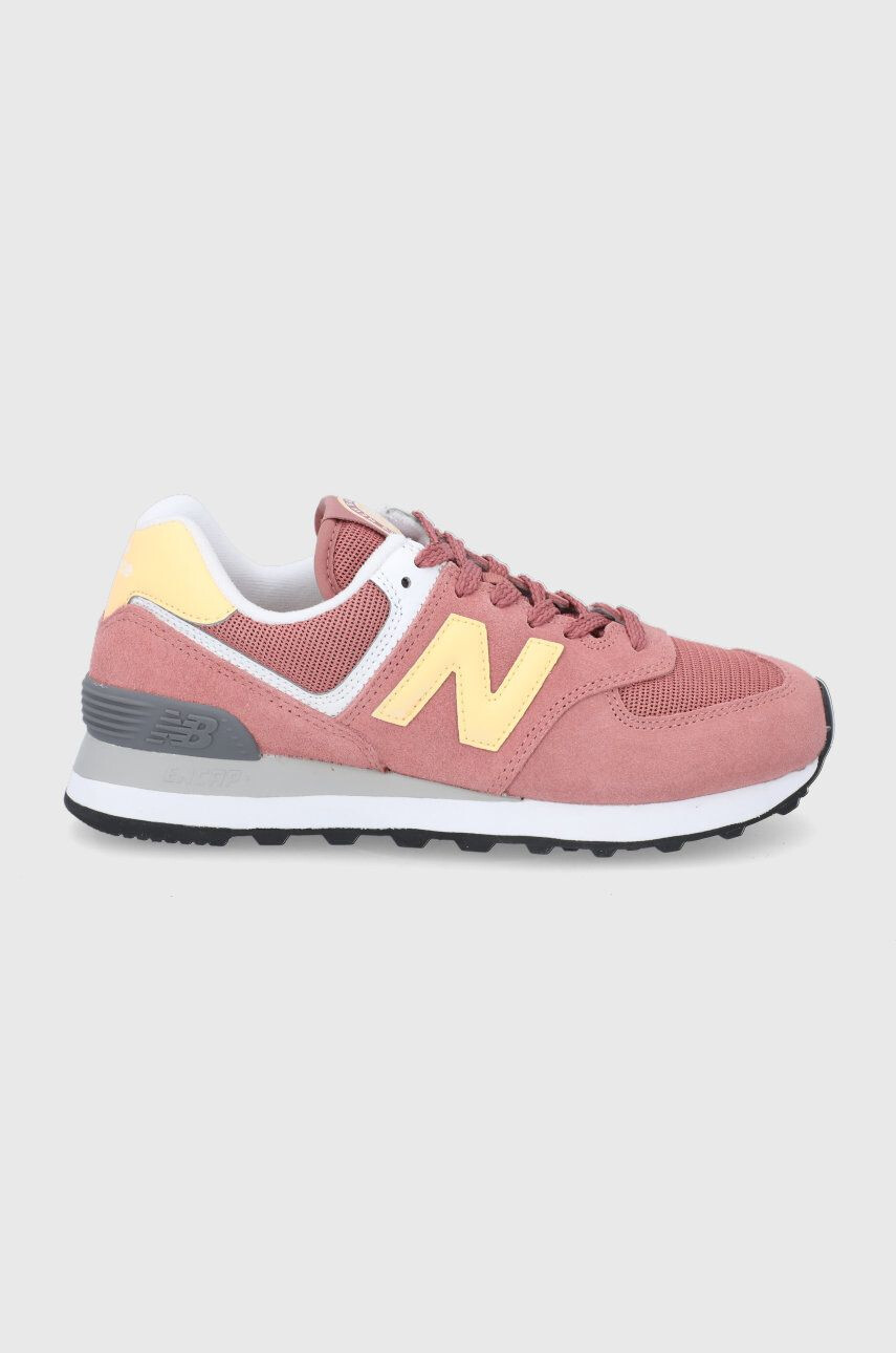 New Balance Pantofi WL574HD2 culoarea roz cu toc plat - Pled.ro