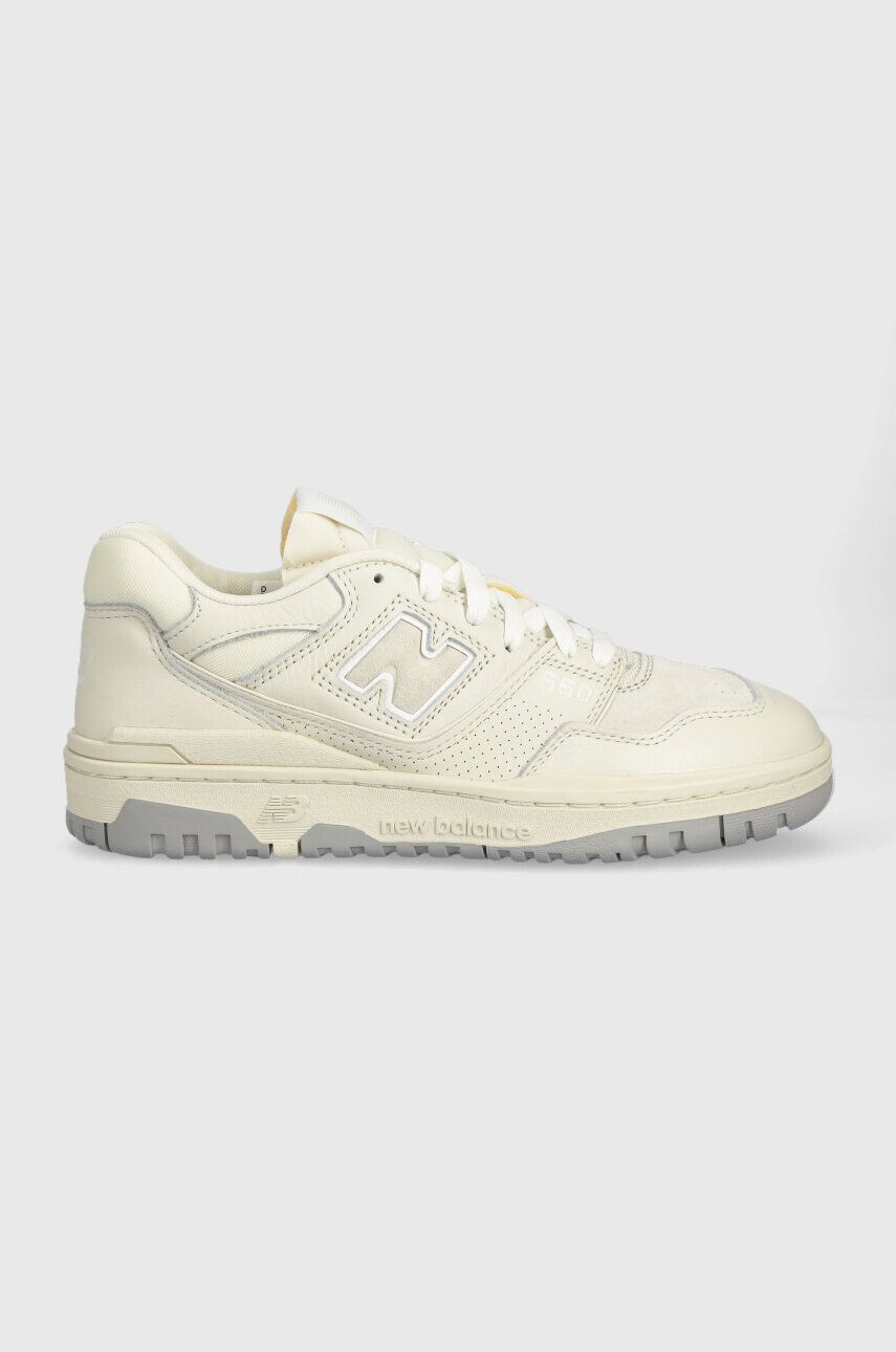 New Balance sneakers din piele BB550PWD culoarea bej - Pled.ro