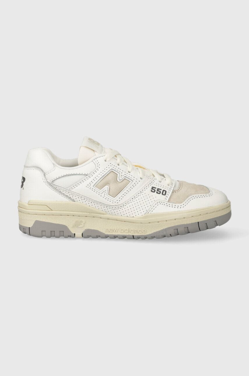 New Balance sneakers din piele BB550PWG culoarea alb - Pled.ro