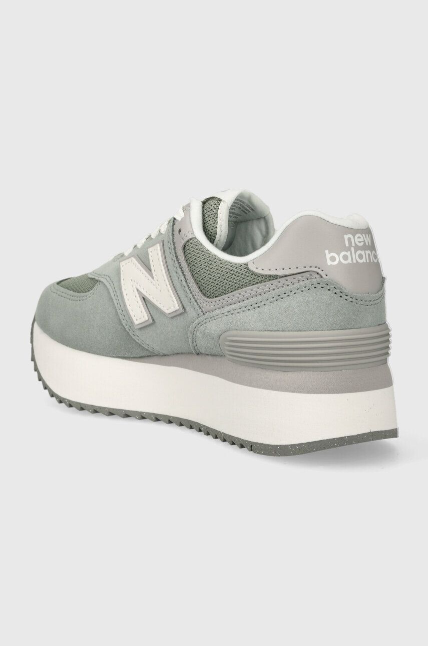 New Balance sneakers din piele intoarsă WL574ZSG culoarea turcoaz - Pled.ro