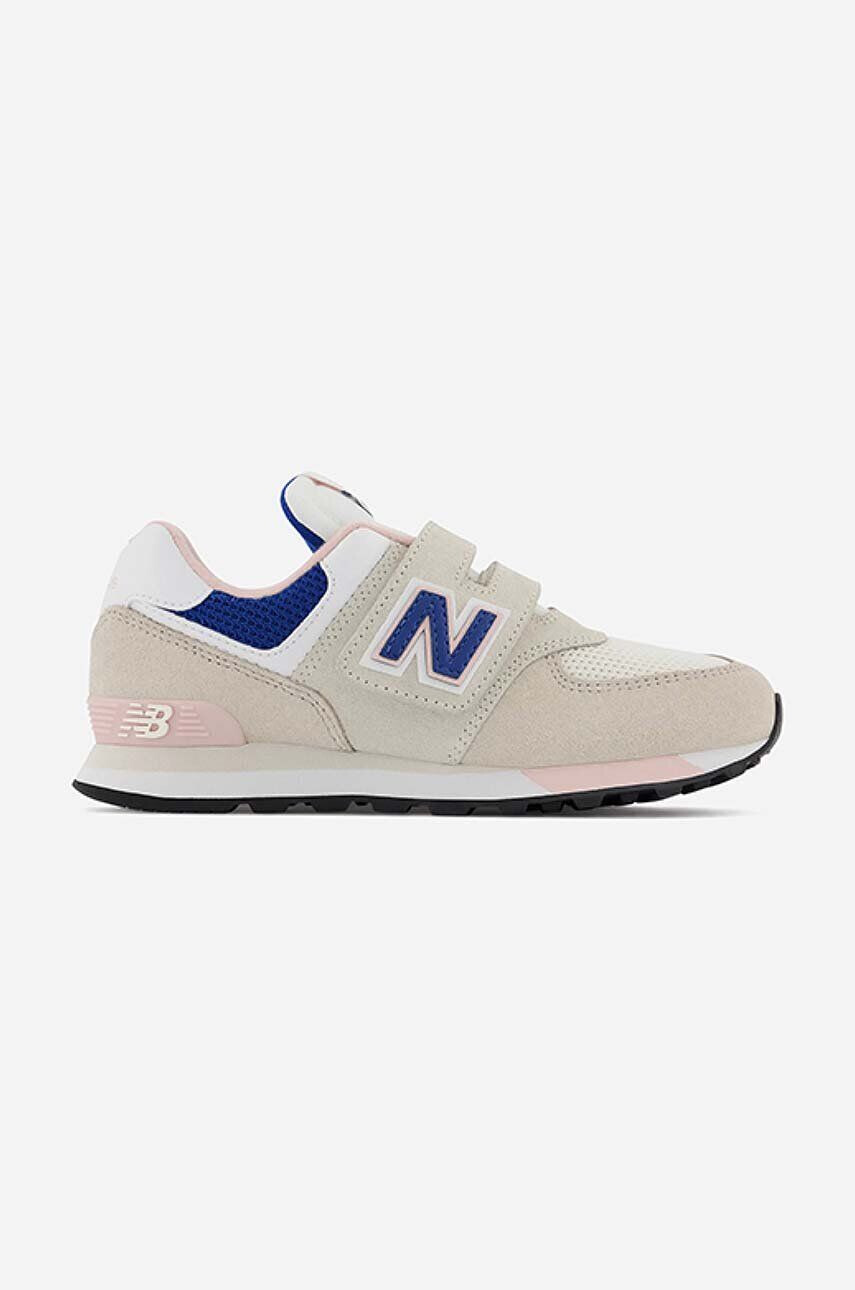 New Balance sneakers pentru copii culoarea bej - Pled.ro