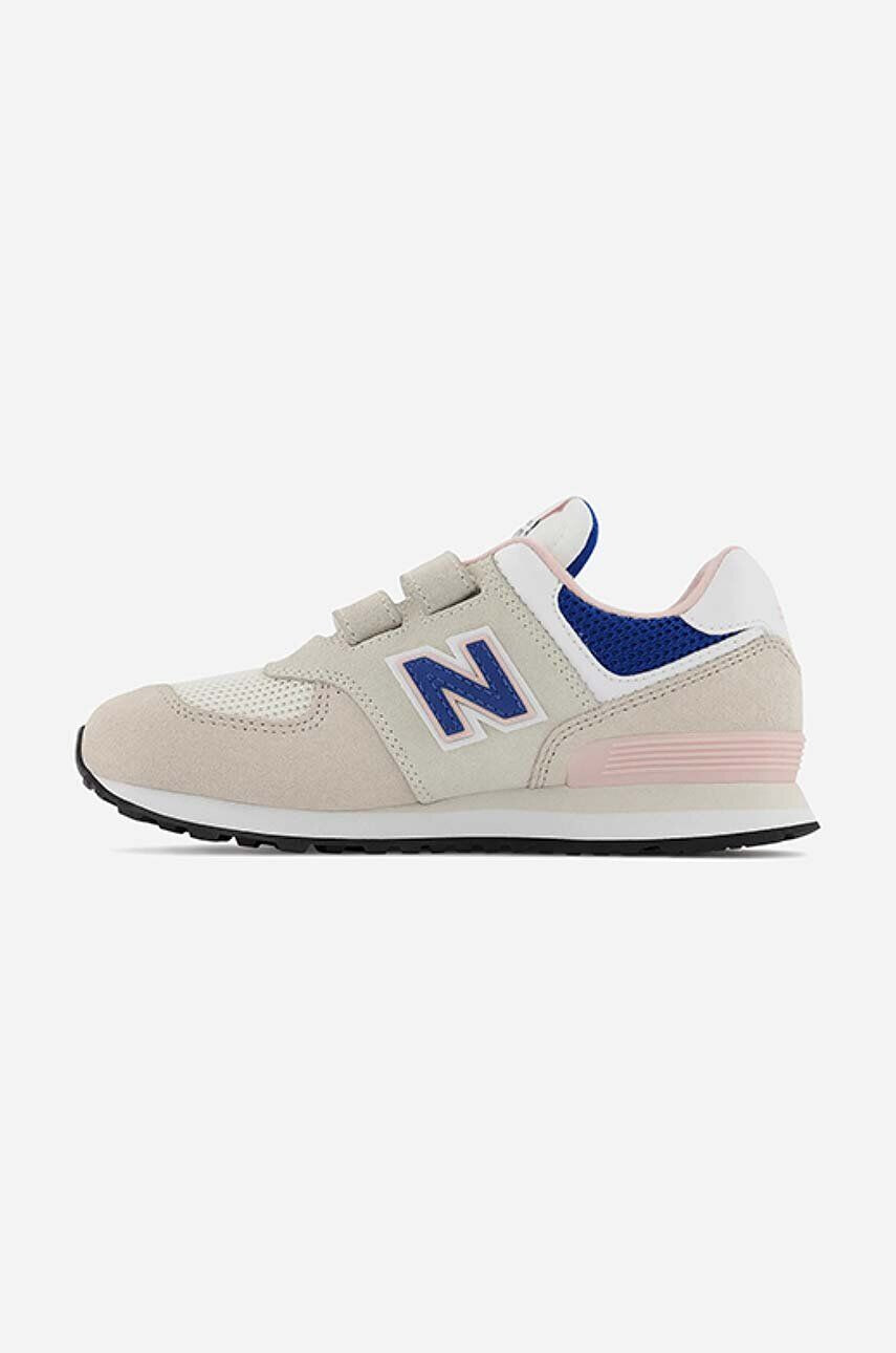 New Balance sneakers pentru copii culoarea bej - Pled.ro