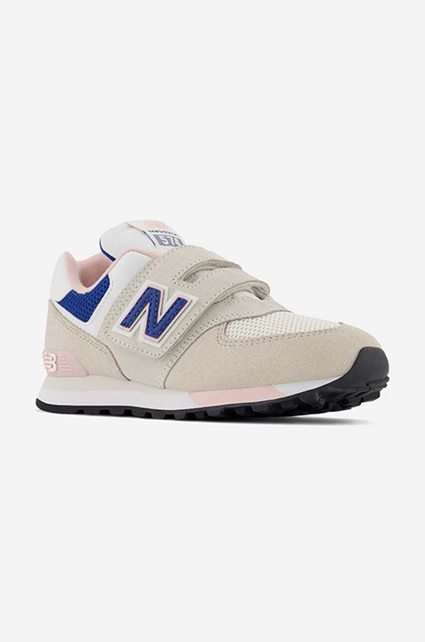 New Balance sneakers pentru copii culoarea bej - Pled.ro