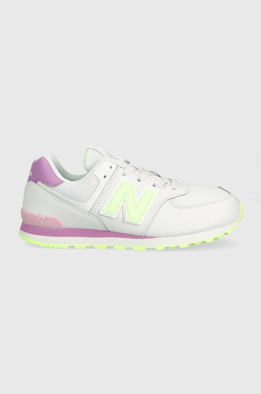 New Balance sneakers pentru copii GC574CX culoarea alb - Pled.ro