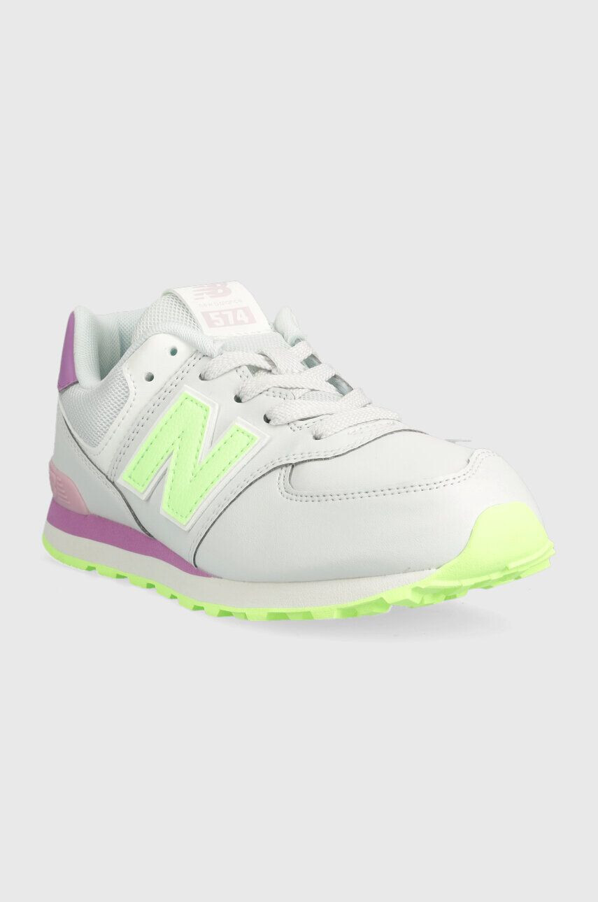 New Balance sneakers pentru copii GC574CX culoarea alb - Pled.ro